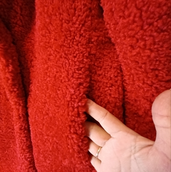 LIZ Claibourne Outerwear Fuzzy Button up Teddy Jacket - Picture 4 of 12